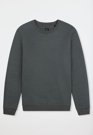 Sweatshirt dark green patterned - Mix+Relax