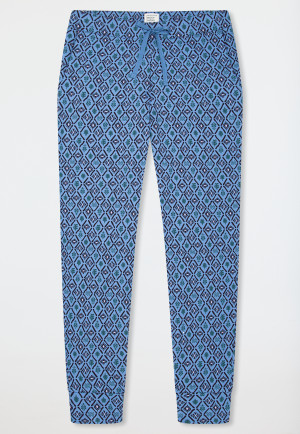 Pantaloni lunghi con polsini in fantasia Aqua - Mix+ Relax