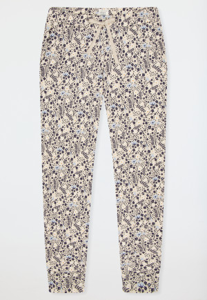 Pantaloni con polsini lunghi a fiori multicolore - Mix+ Relax