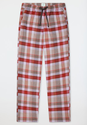 Langere broek van flanel met veelkleurig geruit patroon - Mix+ Relax