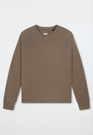 Sweatshirt Tissu pour quilting en jersey et sweat nougat - Mix+Relax