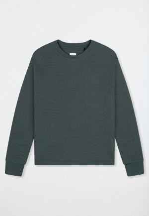 Sweatshirt jersey quilting fabric and sweatware dark green - Mix+Relax