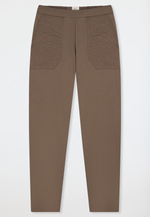 Hose lang Jersey-Quiltstoff und Sweatware nougat - Mix+Relax