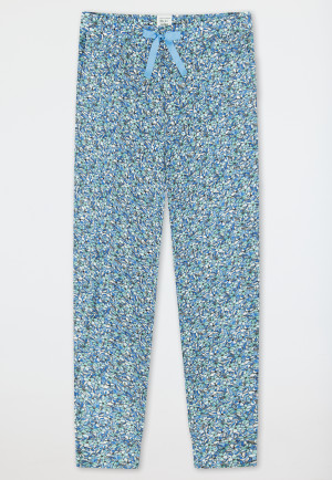 Hose lang Bündchen Blumen multicolor - Mix+Relax