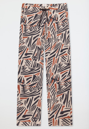 Pantaloni lunghi grigio mélange a fantasia - Mix+ Relax