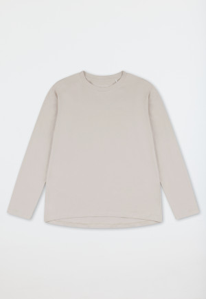Shirt langarm rundhals grau-jaspe - Mix+Relax