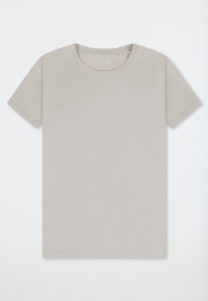Shirt short sleeve round neck gray-jaspé-gray - Mix+Relax