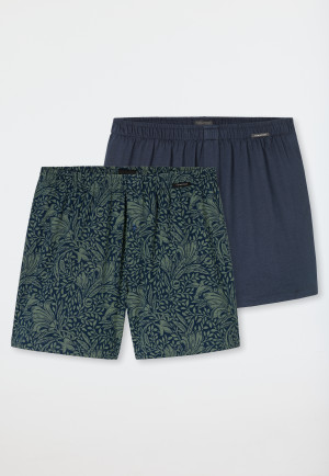 Boxershorts 2er-Pack Jersey uni gemustert - Boxershorts Multipacks