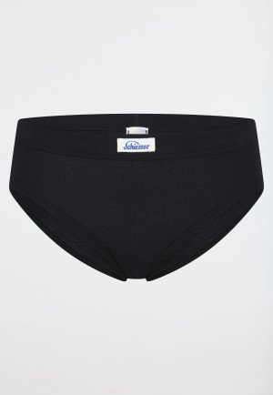 Tai-Slip Feinripp schwarz - Revival Paula