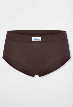 Donkerbruine panty met fijne fijnrib - Revival Paula