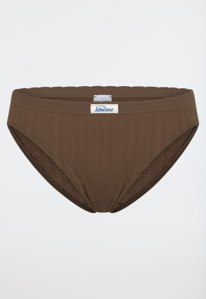 Retro-Slip Ajourée seamless dunkelbraun - Revival Alma