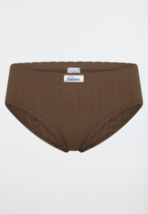 Panty Ajourée seamless dunkelbraun - Revival Alma