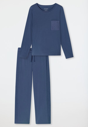 Pigiama lungo blu denim - Casual Nightwear