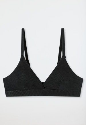 Softbra black - Pure Rib