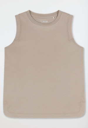Tanktop gemercerceriseerd interlock clay - Mix+ Relax