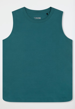 Tanktop gemerceriseerd interlock groen - Mix+ Relax