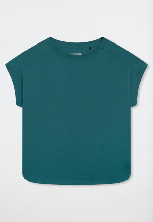 Shirt korte mouw gemerceriseerd interlock groen - Mix+ Relax