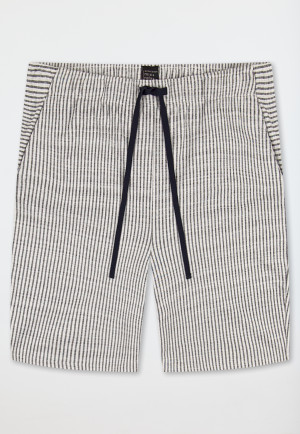 Bermuda single jersey jacquard stripes midnight blue - Mix+Relax