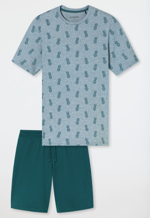 Pyjama korte ananas groen - 95/5