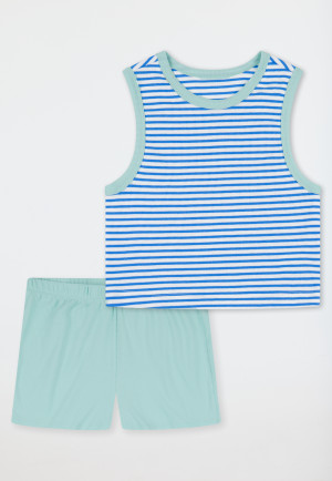 Short pyjamas double rib stripes aquarium - Nightwear