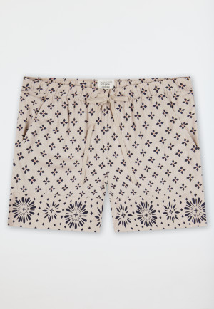 Pantaloni corti fantasia ikat grigio mélange - Mix+ Relax