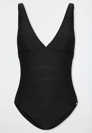 Triangel Badeanzug Jersey schwarz - Aqua