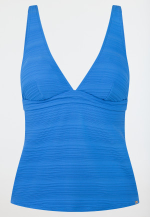 Tankini-Top Jersey recycelt Streifen aquarium - Aqua