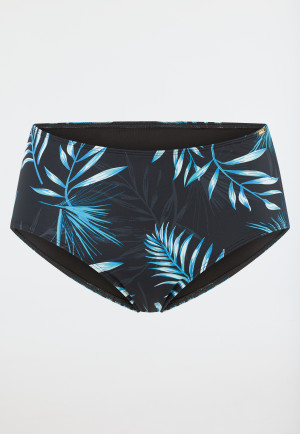 Bikinihose Jersey recycelt Palmen multicolor - Aqua