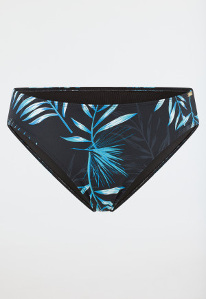 Bikinislip Jersey recycelt Palmen multicolor - Aqua