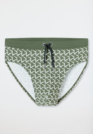 Badehose Wirkware recycelt khaki gemustert - Aqua
