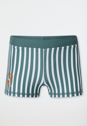 Zwembroeken Single Jersey SPF40+ strepen mineraal - Aqua