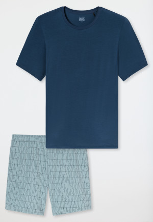 Short Pyjamas, Deep Blue - Long Life Soft
