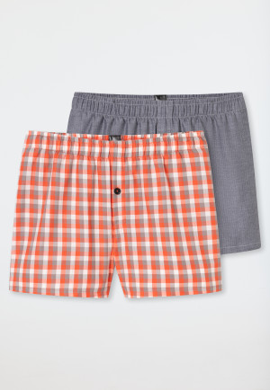 Boxer shorts woven fabric 2-pack multi-colored patterned - Boxer shorts Multipacks
