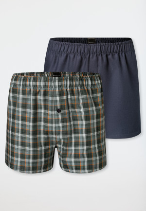 Boxershorts Webware 2er Pack Karo mehrfarbig - Boxershorts Multipacks
