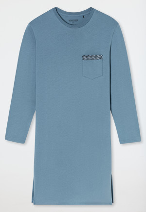 Sleep shirt long-sleeve graphite - Comfort Nightwear