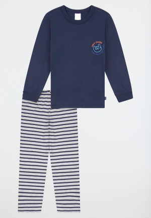 Pigiama lungo a righe blu scuro - Nightwear per bambini