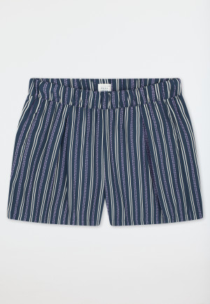 Korte broek van geweven viscose met veelkleurige strepen  Mix+ Relax