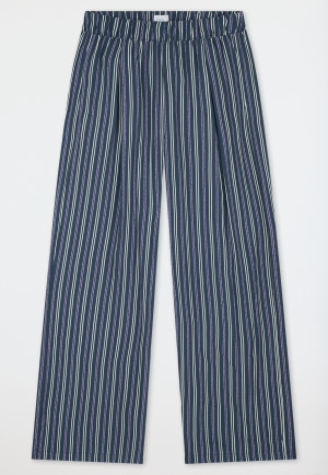 Lang broek van geweven viscose, multicolor strepen  Mix+ Relax
