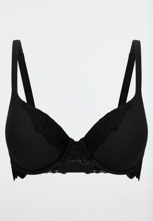 Reggiseno con coppa e ferretto in pizzo nero - Unique Cotton