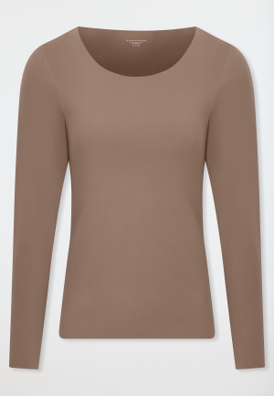 Warm shirt met lange mouwen, kleur nougat - Invisible Soft Warming