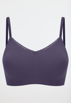 Bustier naadloze uitneembare pads kant indigo - Invisible Soft Lace