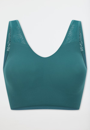 Bustier naadloos verwijderbare pads kant groen - Invisible Soft Lace