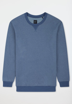 Sweatshirt Jacquard in faded denim - Mix+ Relax