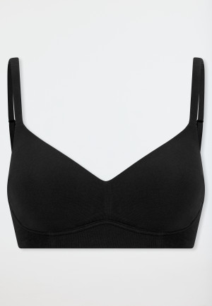 Reggiseno morbido con coppa nera - Unique Cotton
