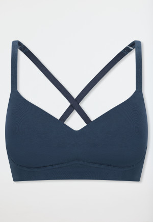 Soft BH mit Schale deep blue - Unique Cotton