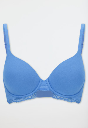 Soutien-gorge avec coque dentelle aqua - Unique Cotton