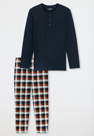 Pyjamas long pyjamas check midnight blue - Family