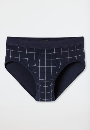 Sportslip Feininterlock Eingriff gemustert nachtblau - Fine Interlock