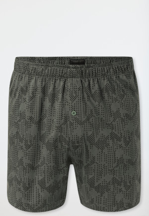Boxer shorts interlock patterned dark green - Fine Interlock