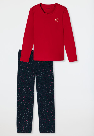 Long pyjamas heart red - Family